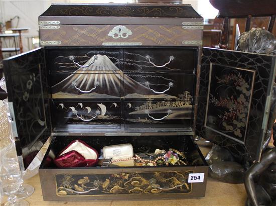 Japanese lacquered table cabinet